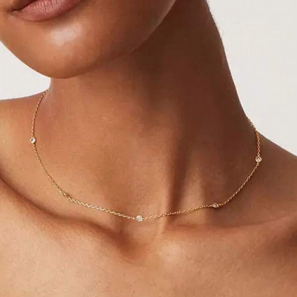 Elegant Gold Necklace A1421 - Picture 2 of 5